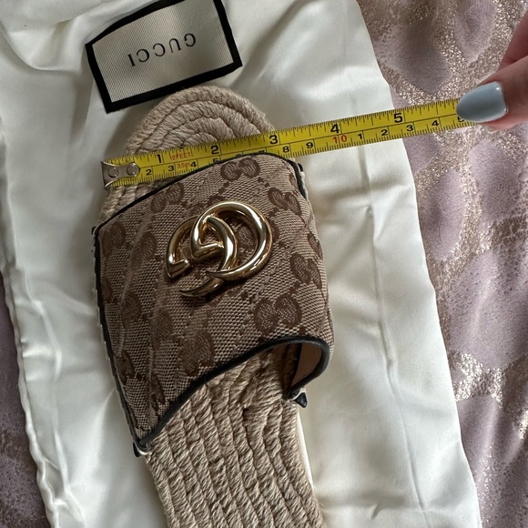 Gucci GG Matelasse Canvas Espadrille Sandal - Picture 11 of 11